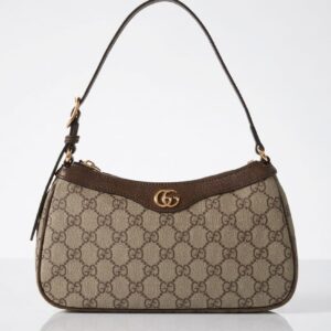 GUCCI GG Supreme Monogram Shoulder Bag - Beige/Ebony