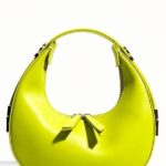 Lime Green Crescent Hobo Shoulder Bag