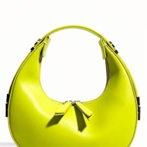 Lime Green Crescent Hobo Shoulder Bag